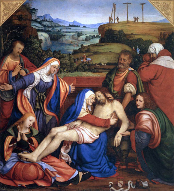  Andrea Solario Lamentation over the Dead Christ - Art Print