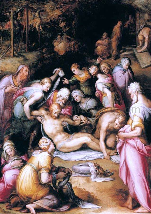 Giovan Battista Naldini Lamentation over the Dead Christ - Art Print