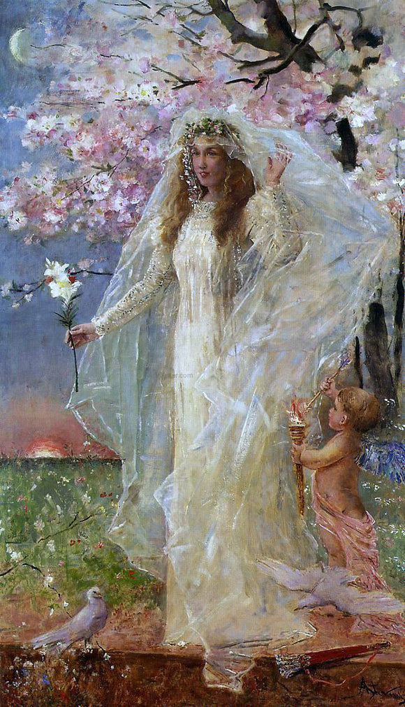  Alfred Emile Leopold Stevens L'Amore et l'hymenee - Art Print