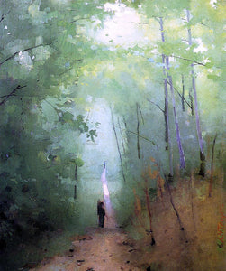  Abbott Handerson Thayer Landscape at Fontainebleau Forest - Art Print