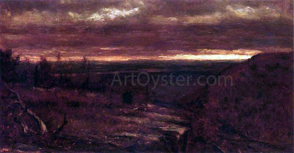  Thomas Worthington Whittredge Landscape at Sunset - Art Print