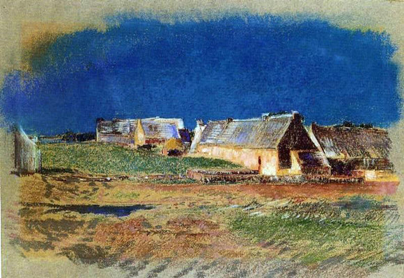  Odilon Redon Landscape in Brittany, Peyrelebade - Art Print