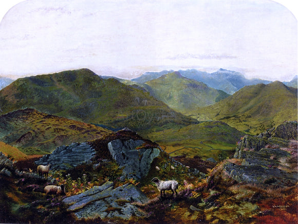  John Atkinson Grimshaw Landscape in the Lake District - Art Print