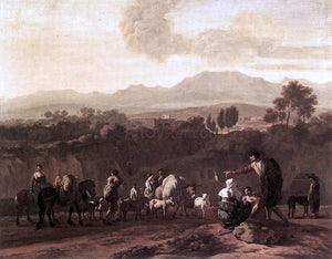  Karel Dujardin Landscape in the Roman Campagna - Art Print