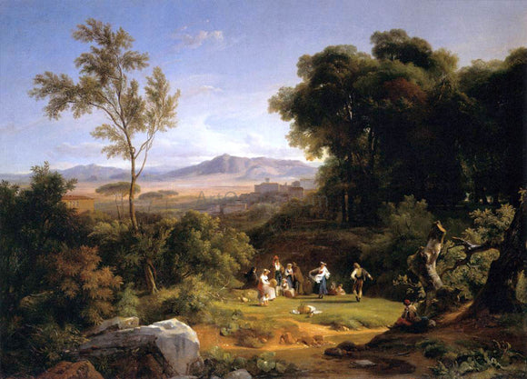  Achille-Etna Michallon Landscape Inspired by the View of Frascati - Art Print