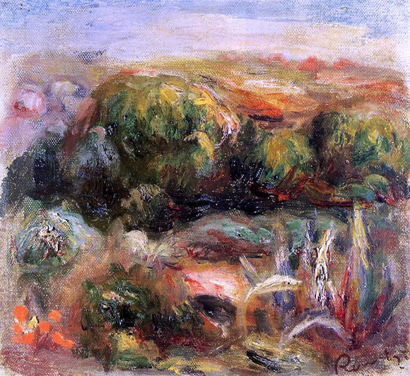  Pierre Auguste Renoir Landscape near Cagnes - Art Print