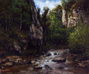  Gustave Courbet Landscape near Puit Noir, near Ornans - Art Print