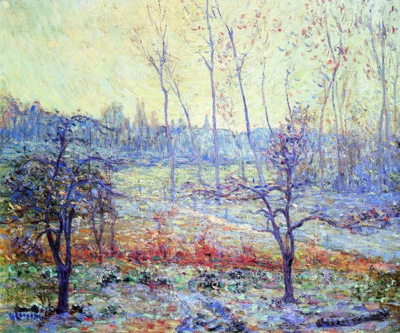  Gustave Loiseau Landscape of Givre in the Mist - Art Print