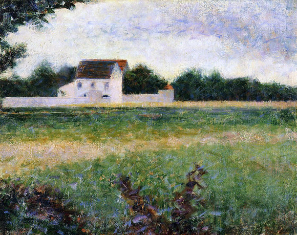  Georges Seurat Landscape of the Ile de France - Art Print