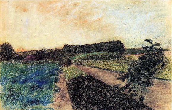  Edgar Degas Landscape on the Orne - Art Print