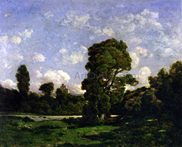  Henri Harpignies Landscape, Ruins of the Castle of Penhoet - Art Print