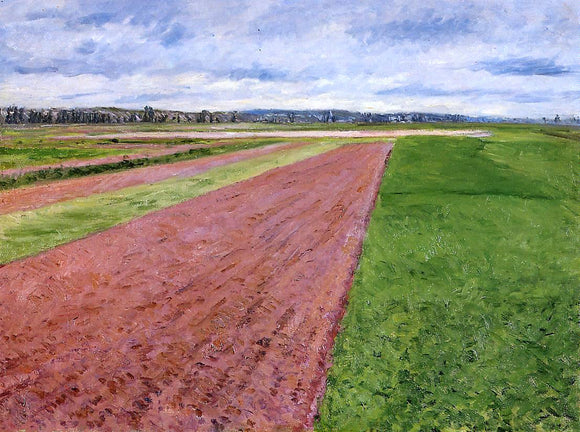  Gustave Caillebotte Landscape - Study in Yellow and Rose - Art Print