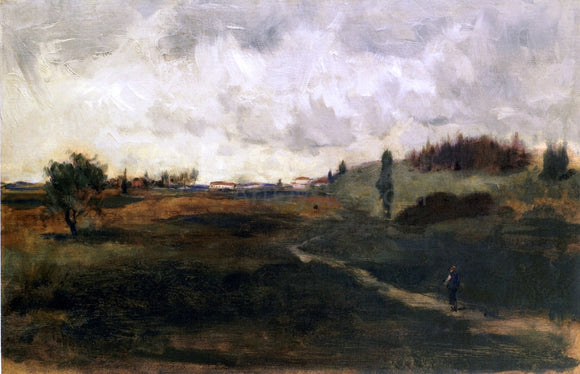  John Twachtman Landscape, Tuscany - Art Print