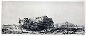  Rembrandt Van Rijn The Landscape with a Canal and Swan - Art Print