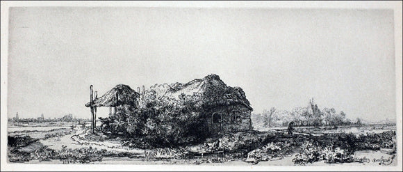  Rembrandt Van Rijn The Landscape with a Canal and Swan - Art Print