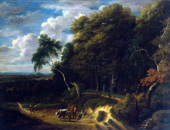  Jacques D'Arthois Landscape with a Herd - Art Print