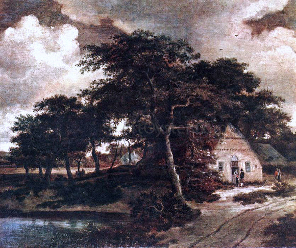  Meindert Hobbema Landscape with a Hut - Art Print