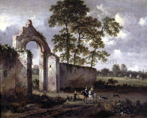  Jan Wynants Landscape with a Ruined Archway - Art Print