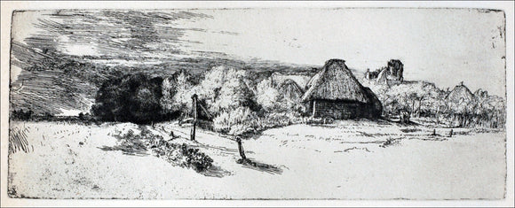  Rembrandt Van Rijn The Landscape with a Ruined Tower and a Clear Foreground - Art Print