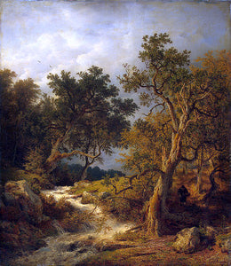  Andreas Achenbach Landscape with a Stream - Art Print