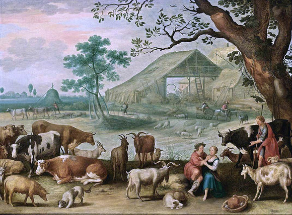  The Younger Willem Van  Nieulandt Landscape with Amorous Shepherds - Art Print