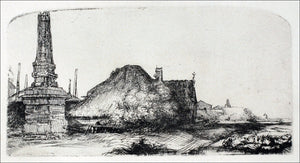  Rembrandt Van Rijn The Landscape with an Obelisk - Art Print