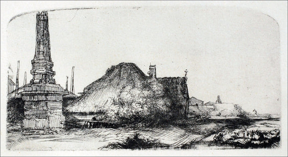  Rembrandt Van Rijn The Landscape with an Obelisk - Art Print