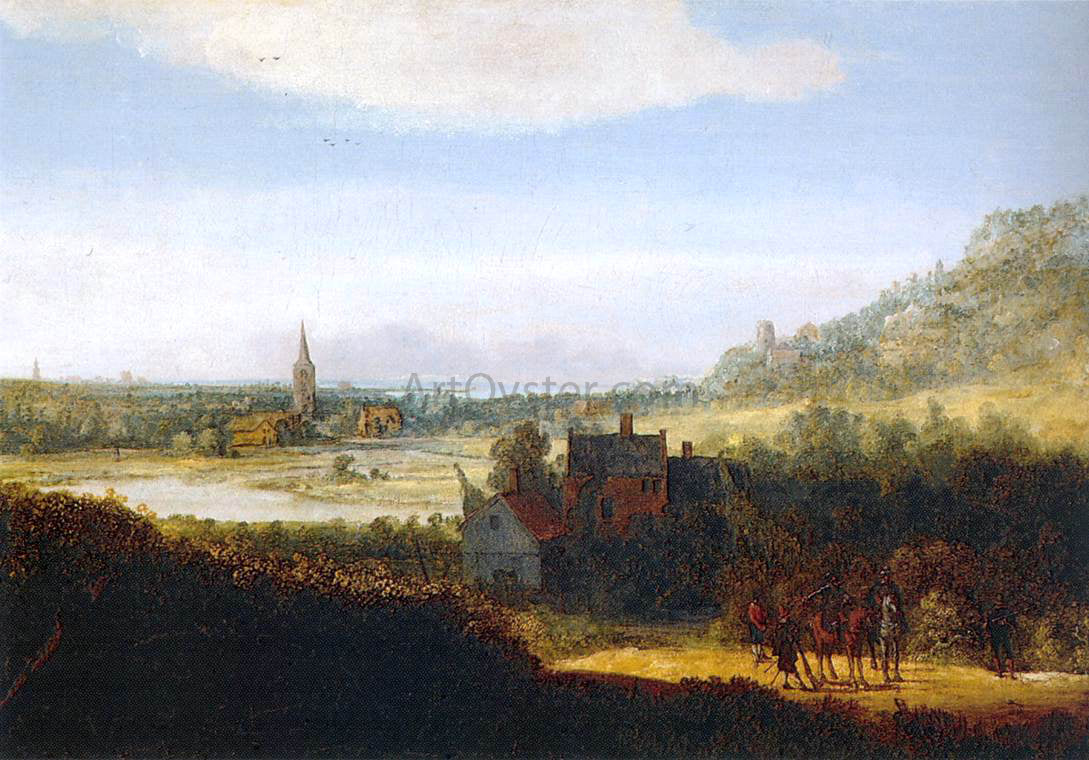 Hercules Seghers Landscape with Armed Men Art Print – printoyster.com