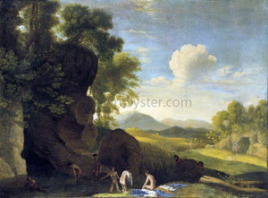  Herman Van Swanevelt Landscape with Bathing Nymphs - Art Print