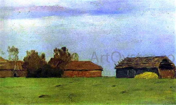  Isaac Ilich Levitan Landscape with Buildings - Art Print