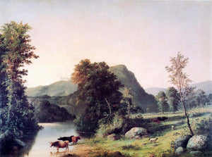  George Henry Durrie Landscape with Cattle - Art Print