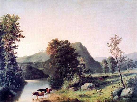  George Henry Durrie Landscape with Cattle - Art Print
