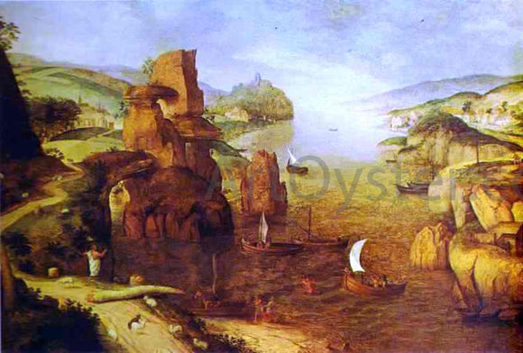  The Elder Pieter Bruegel Landscape with Christ Appearing to the Apostles at the Sea of Tiberias - Art Print