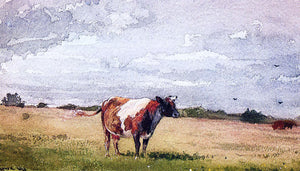  Winslow Homer A Landscape with Cow - Art Print