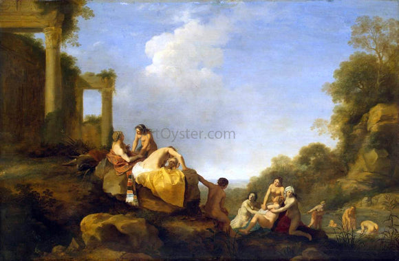  Cornelis Van Poelenburgh Landscape with Diana and Callisto - Art Print