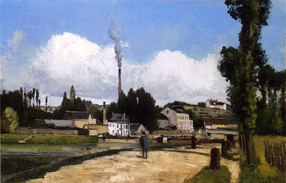  Camille Pissarro Landscape with Factory - Art Print