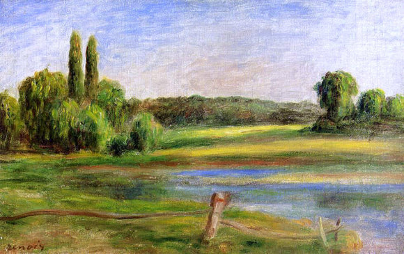  Pierre Auguste Renoir Landscape with Fence - Art Print