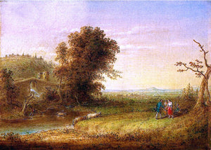  John Quidor Landscape with Figures - Art Print