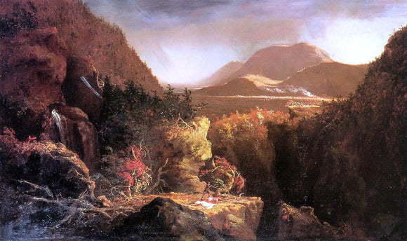  Thomas Cole Landscape with Figures: A Scene from 'The Last of the Mohicans' - Art Print