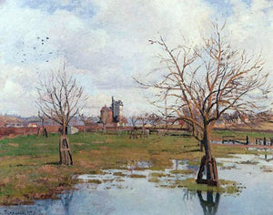  Camille Pissarro Landscape with Flooded Fields - Art Print