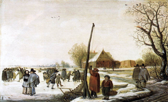  Barend Avercamp Landscape with Frozen River - Art Print