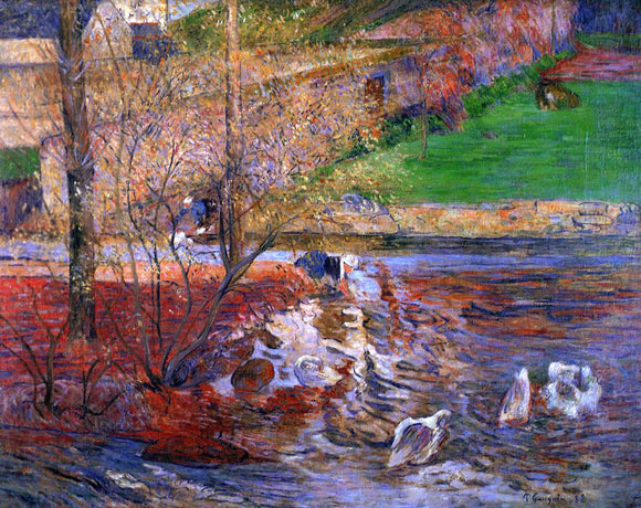  Paul Gauguin Landscape with Geese - Art Print