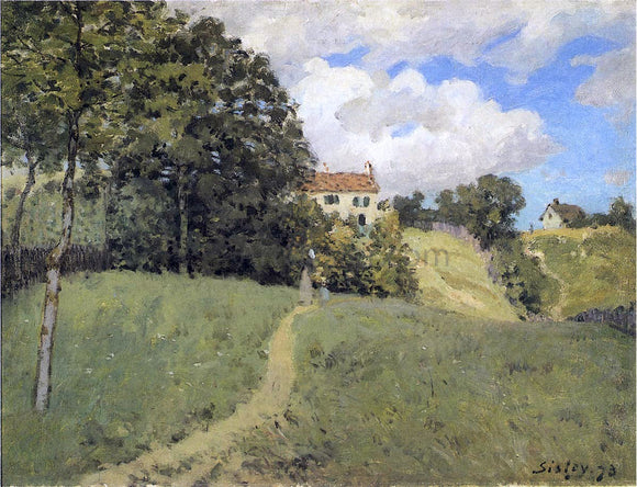  Alfred Sisley Landscape with Houses - Art Print