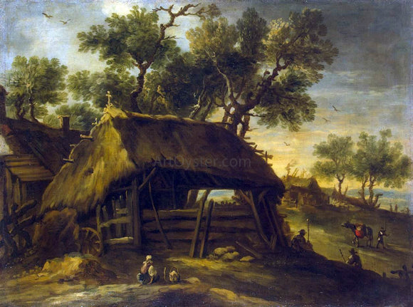  Antonio Del Castillo Landscape with Huts - Art Print