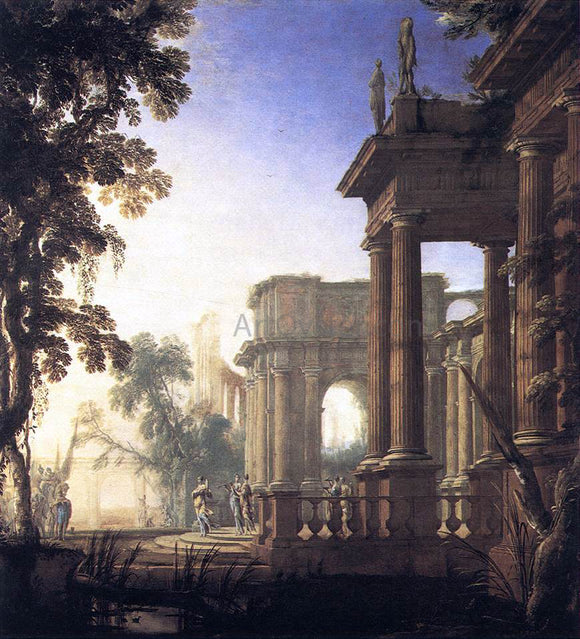  Henri Mauperche Landscape with Jephthah and his Daughter - Art Print