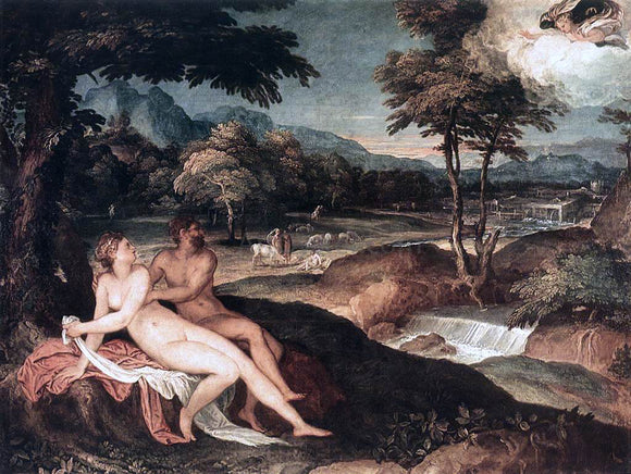  Lambert Sustris Landscape with Jupiter and Io - Art Print