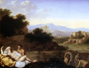  Cornelis Van Poelenburgh Landscape with Nymphs - Art Print