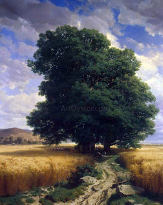  Alexandre Calame Landscape with Oaks - Art Print