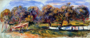  Pierre Auguste Renoir Landscape with Orchard - Art Print