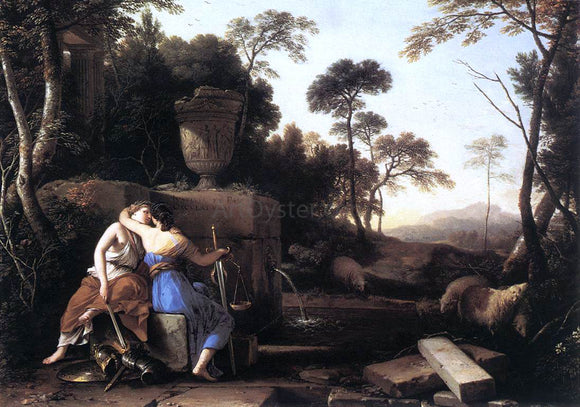  Laurent De La Hire Landscape with Peace and Justice Embracing - Art Print